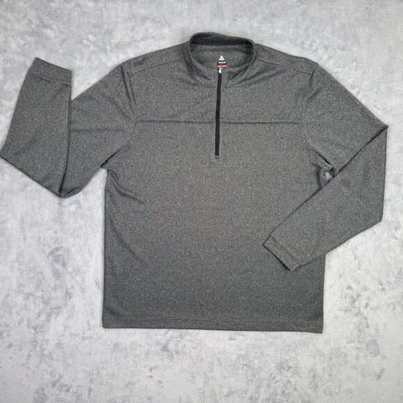 Bolle Golf 1/4 Zip Shirt Mens Large L Gray Thermal Long Sleeve Pullover Sweater - Picture 3 of 10